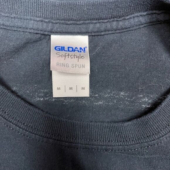 Gildan Mens Soft Style Ringspun Rixton Graphic Tour T-Shirt Black Medium - Picture 6 of 8